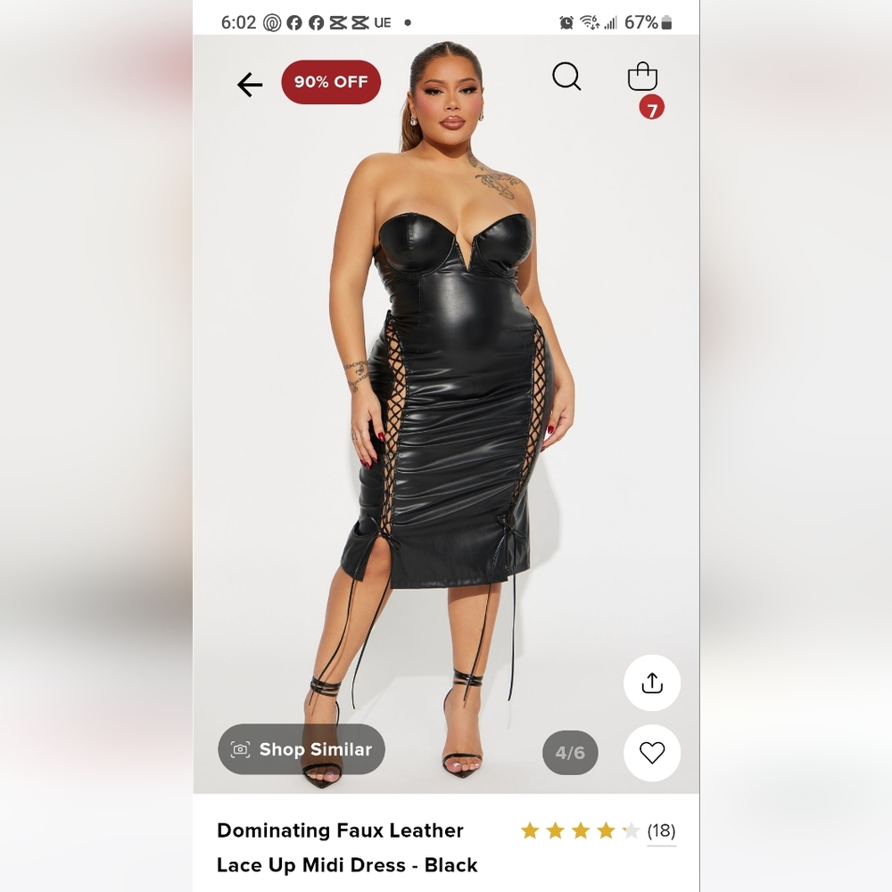 Fashionnova  Plus size Leather Dress